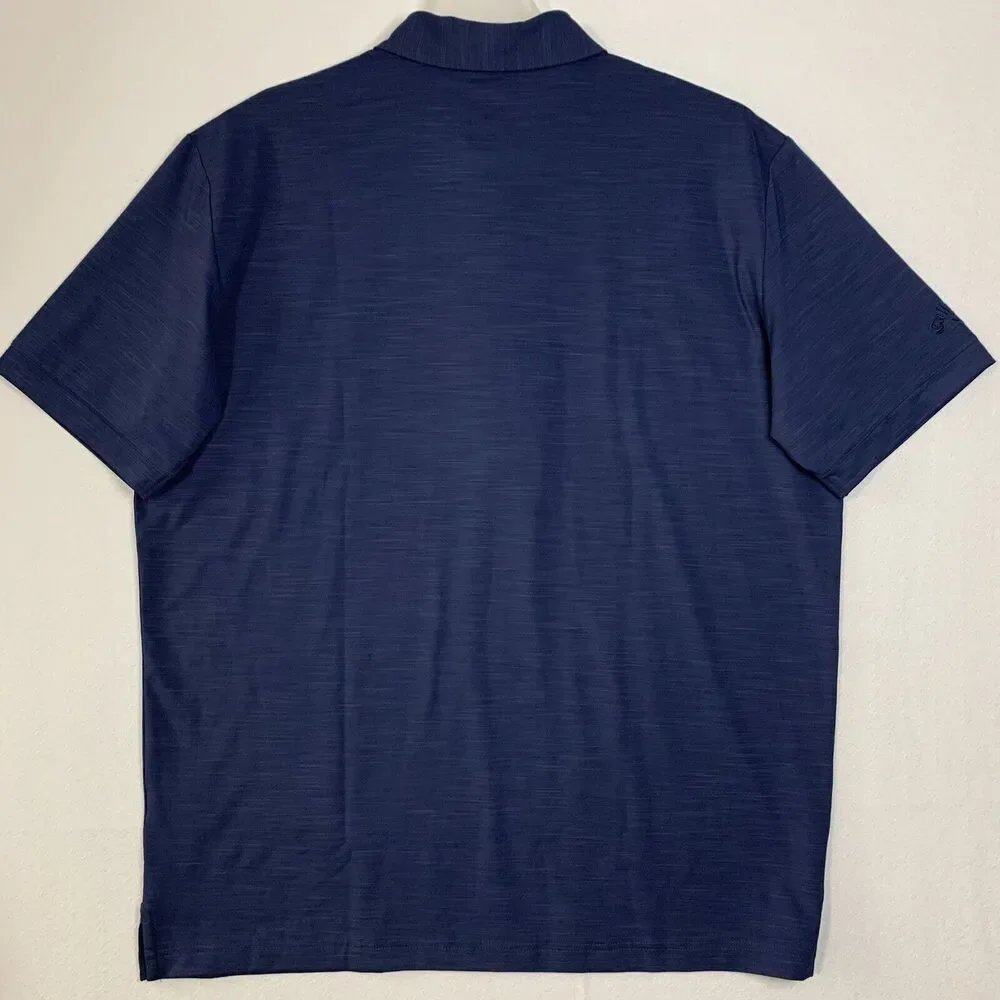 Callaway Golf Polo Shirt Men L Blue Collared Embroidered Logo Opti Dri Perform - Picture 2 of 10